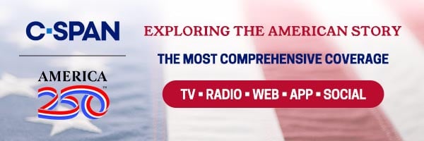 America 250 banner with co-branded logos - 600x200