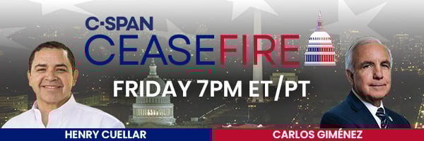 Ceasefire banner - Cuellar and Gimenez