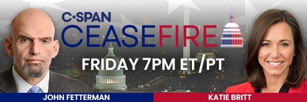 Ceasefire newsletter banner - Fetterman and Britt