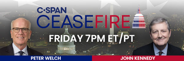 Ceasefire newsletter banner - Peter Welch and John Kennedy