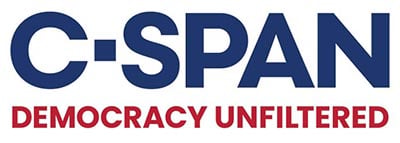CSPAN Democracy Unfiltered - red digital logo 1